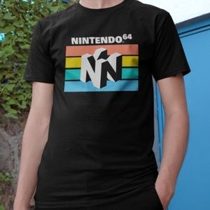 Graphic Tee Nintendo 64 Black 2XL vintage look 90s Streetwear 80s